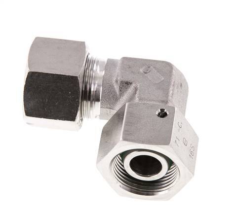 M24x1,5 x 16S Edelstahl Verstellbarer 90 Grad Winkel mit Dichtkonus und O-Ring 400 Bar DIN 2353