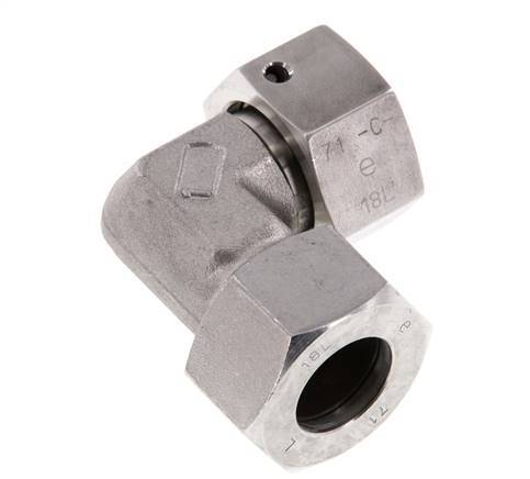 M26x1,5 x 18L Edelstahl Verstellbarer 90 Grad Winkel mit Dichtkonus und O-Ring 315 Bar DIN 2353