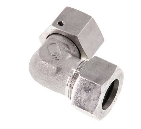 M30x2 x 22L Edelstahl Verstellbares 90 Grad Winkelstück mit Dichtkonus und O-Ring 160 Bar DIN 2353