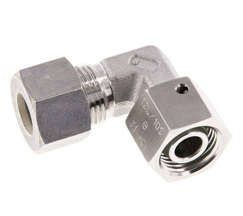 M18x1.5 x 12L Edelstahl Verstellbarer 90 Grad Winkel Verschraubung mit Dichtkonus und O-Ring 315 Bar DIN 2353