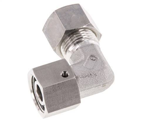 M18x1.5 x 12L Edelstahl Verstellbarer 90 Grad Winkel Verschraubung mit Dichtkonus und O-Ring 315 Bar DIN 2353