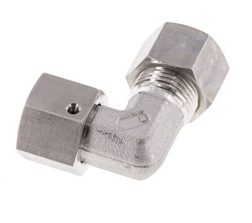 M18x1.5 x 12L Edelstahl Verstellbarer 90 Grad Winkel Verschraubung mit Dichtkonus und O-Ring 315 Bar DIN 2353