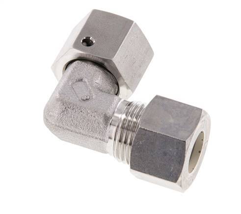 M18x1.5 x 12L Edelstahl Verstellbarer 90 Grad Winkel Verschraubung mit Dichtkonus und O-Ring 315 Bar DIN 2353