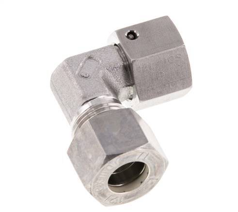 M18x1.5 x 12L Edelstahl Verstellbarer 90 Grad Winkel Verschraubung mit Dichtkonus und O-Ring 315 Bar DIN 2353