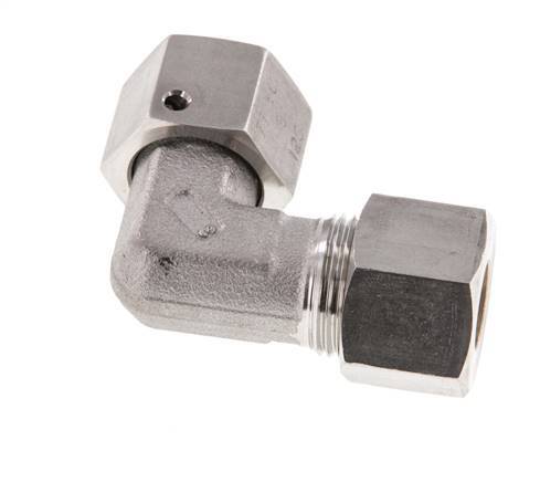 M20x1,5 x 12S Edelstahl Verstellbarer 90 Grad Winkel Verschraubung mit Dichtkonus und O-Ring 630 Bar DIN 2353