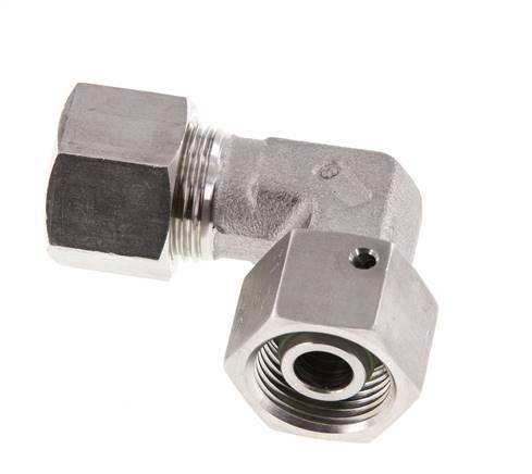 M20x1,5 x 12S Edelstahl Verstellbarer 90 Grad Winkel Verschraubung mit Dichtkonus und O-Ring 630 Bar DIN 2353