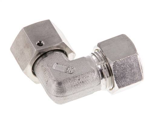 M22x1,5 x 15L Edelstahl Verstellbarer 90 Grad Winkel Verschraubung mit Dichtkonus und O-Ring 315 Bar DIN 2353