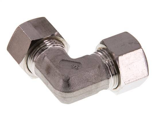 15L Edelstahl 90 Grad Winkelverschraubung 315 Bar DIN 2353