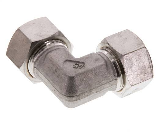 18L Edelstahl 90 Grad Winkelverschraubung 315 Bar DIN 2353