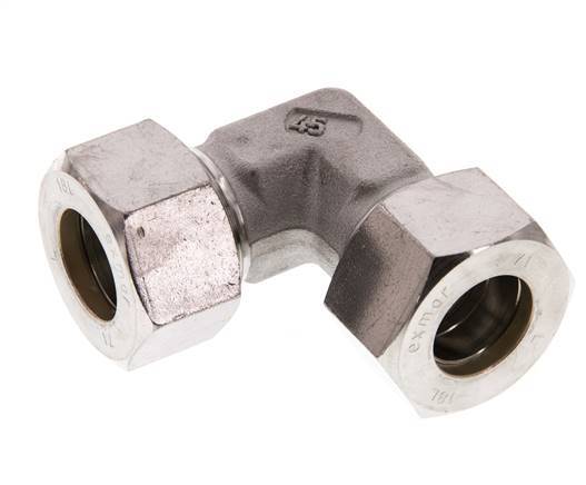 18L Edelstahl 90 Grad Winkelverschraubung 315 Bar DIN 2353