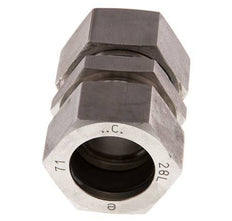 28L Edelstahl gerade Schneidring 160 Bar DIN 2353