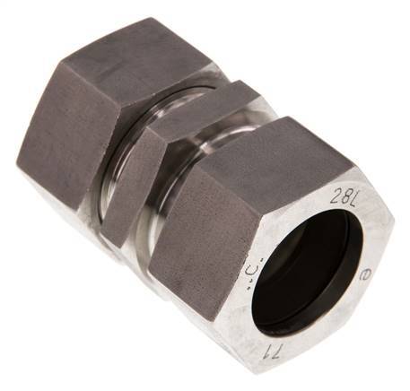 28L Edelstahl gerade Schneidring 160 Bar DIN 2353