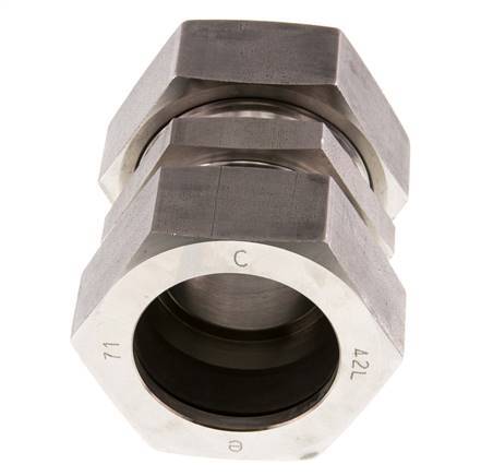 42L Edelstahl gerade Schneidring 160 Bar DIN 2353