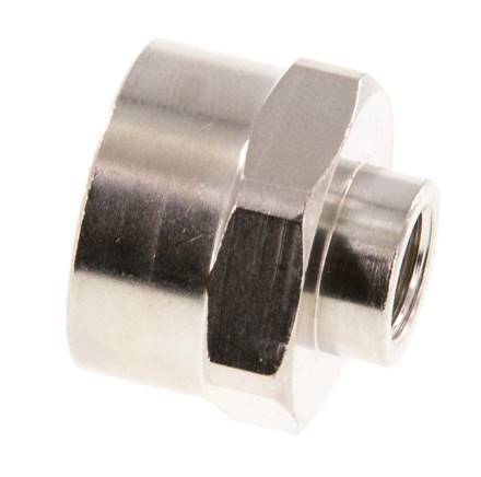 G 1/2'' x G 1/8'' Messing vernickelt Muffe 16 bar