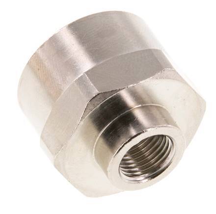 G 1/2'' x G 1/8'' Messing vernickelt Muffe 16 bar