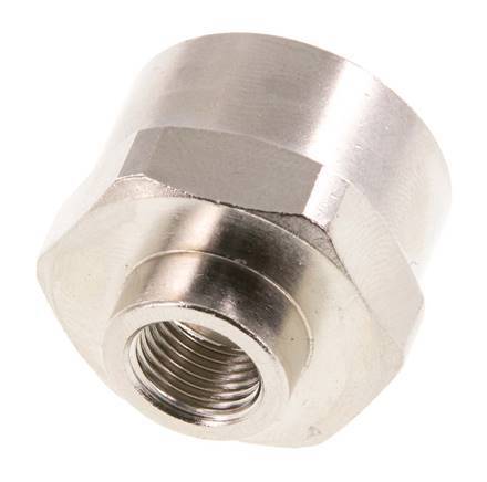 G 1/2'' x G 1/8'' Messing vernickelt Muffe 16 bar