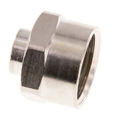 G 1/2'' x G 1/8'' Messing vernickelt Muffe 16 bar