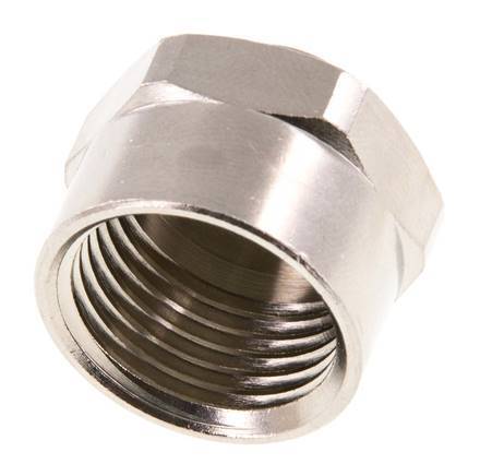 G 1/2'' x G 1/8'' Messing vernickelt Muffe 16 bar
