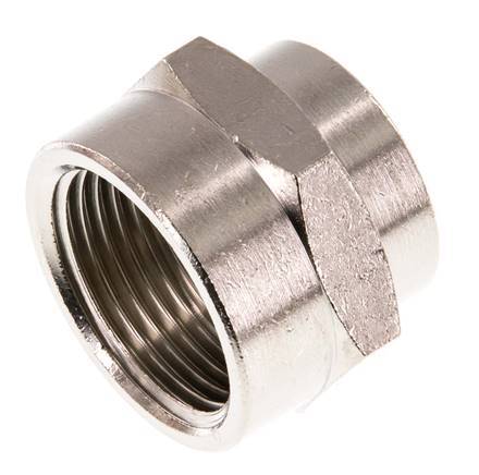 G 3/4'' x G 1/2'' Messing vernickelt Muffe 16 bar