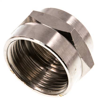 G 1'' x G 3/4'' Messing vernickelt Muffe 16 bar