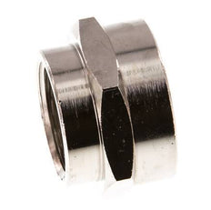 G 1'' x G 3/4'' Messing vernickelt Muffe 16 bar