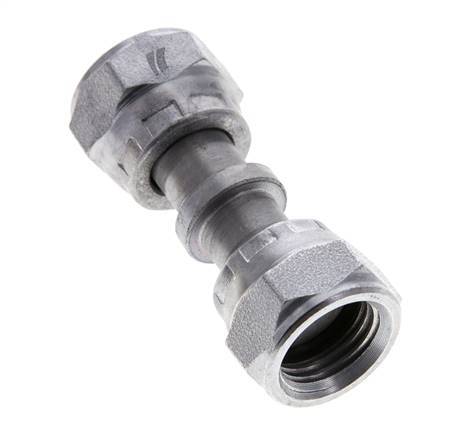UNF 9/16''-18 Verzinkter Stahl Muffe ORFS mit Überwurfmutter 630 Bar - Hydraulisch