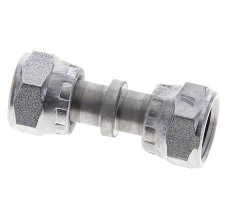 UNF 9/16''-18 Verzinkter Stahl Muffe ORFS mit Überwurfmutter 630 Bar - Hydraulisch