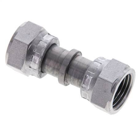 UN 11/16''-16 Verzinkter Stahl Muffe ORFS mit Überwurfmutter 630 Bar - Hydraulisch