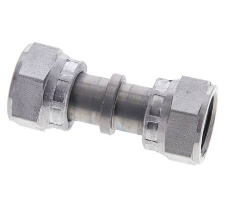 UN 11/16''-16 Verzinkter Stahl Muffe ORFS mit Überwurfmutter 630 Bar - Hydraulisch