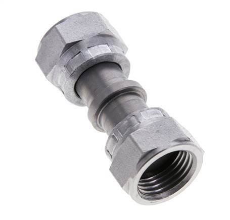UN 11/16''-16 Verzinkter Stahl Muffe ORFS mit Überwurfmutter 630 Bar - Hydraulisch