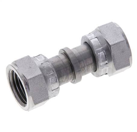 UN 11/16''-16 Verzinkter Stahl Muffe ORFS mit Überwurfmutter 630 Bar - Hydraulisch