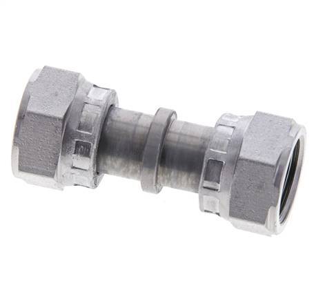 UN 11/16''-16 Verzinkter Stahl Muffe ORFS mit Überwurfmutter 630 Bar - Hydraulisch
