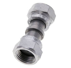 UN 11/16''-16 Verzinkter Stahl Muffe ORFS mit Überwurfmutter 630 Bar - Hydraulisch