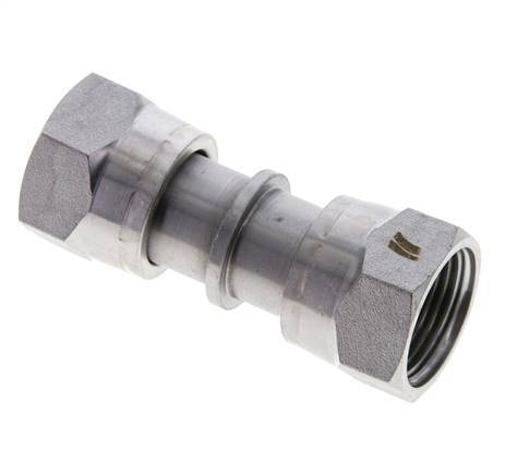 UNS 1''-14 Verzinkter Stahl Muffe ORFS mit Überwurfmutter 400 Bar - Hydraulisch