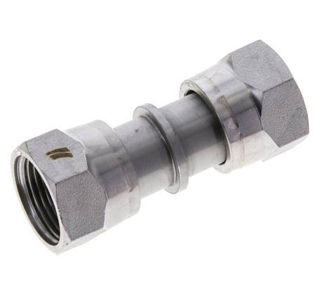 UNS 1''-14 Verzinkter Stahl Muffe ORFS mit Überwurfmutter 400 Bar - Hydraulisch