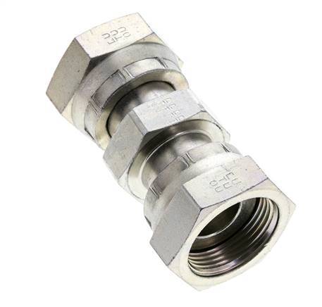 UN 1-7/16''-12 Verzinkter Stahl Muffe ORFS mit Überwurfmutter 400 Bar - Hydraulisch