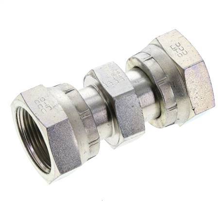 UN 1-7/16''-12 Verzinkter Stahl Muffe ORFS mit Überwurfmutter 400 Bar - Hydraulisch