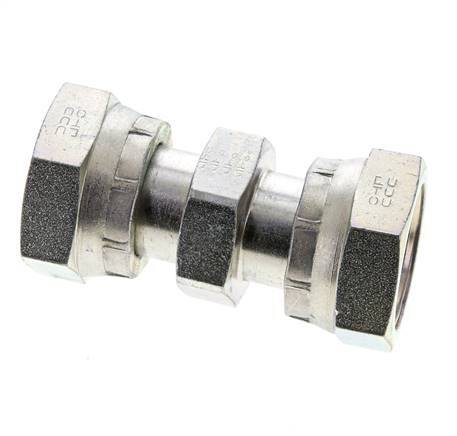 UN 1-7/16''-12 Verzinkter Stahl Muffe ORFS mit Überwurfmutter 400 Bar - Hydraulisch