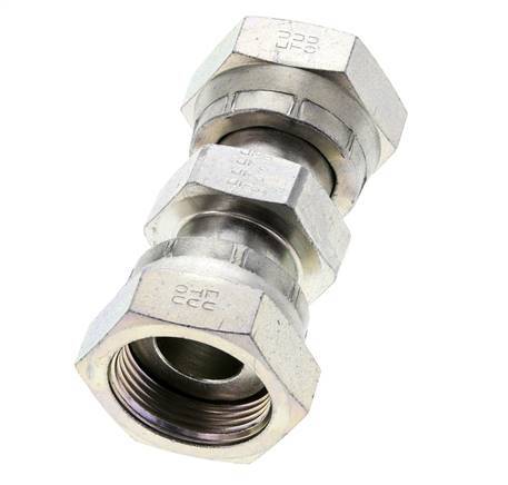 UN 1-7/16''-12 Verzinkter Stahl Muffe ORFS mit Überwurfmutter 400 Bar - Hydraulisch