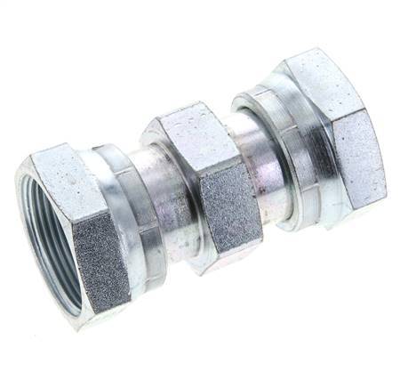 UN 1-11/16''-12 Verzinkter Stahl Muffe ORFS mit Überwurfmutter 250 Bar - Hydraulisch