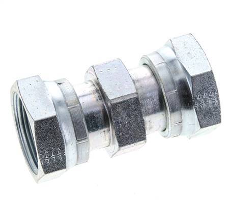 UN 1-11/16''-12 Verzinkter Stahl Muffe ORFS mit Überwurfmutter 250 Bar - Hydraulisch