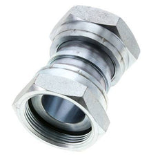 UN 2''-12 Verzinkter Stahl Muffe ORFS mit Überwurfmutter 250 Bar - Hydraulisch