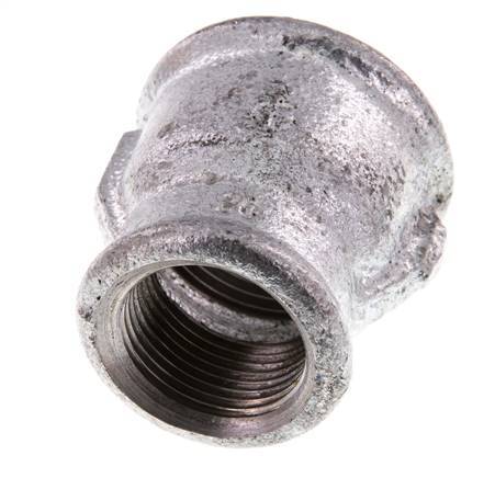 Rp 1'' x Rp 3/4'' Zinc plated Cast iron Round Socket 25 Bar [2 Pieces]