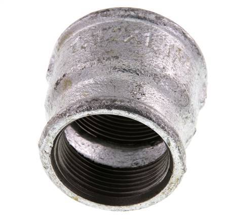 Rp 1 1/2'' x Rp 1 1/4'' Verzinktes Gusseisen Runde Muffe 25 Stange