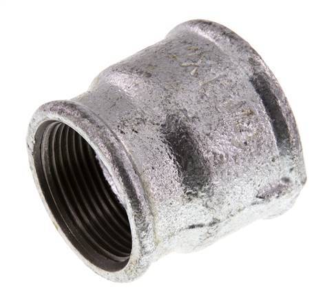 Rp 1 1/2'' x Rp 1 1/4'' Verzinktes Gusseisen Runde Muffe 25 Stange