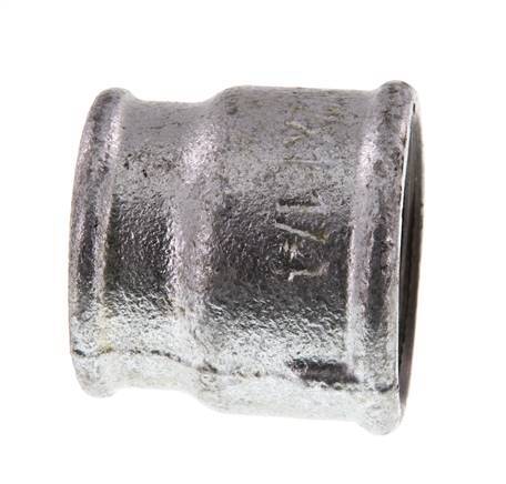 Rp 1 1/2'' x Rp 1 1/4'' Verzinktes Gusseisen Runde Muffe 25 Stange