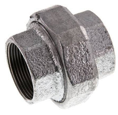Rp 1 1/2'' Zinc plated Cast iron Double Nipple 3-pieces with Conically sealing 25 Bar