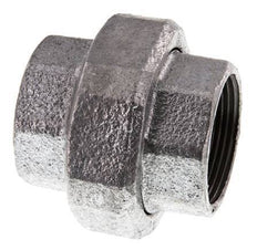 Rp 1 1/2'' Zinc plated Cast iron Double Nipple 3-pieces with Conically sealing 25 Bar