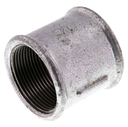 Rp 1 1/2'' Verzinktes Gusseisen Runde Muffe 25 Bar