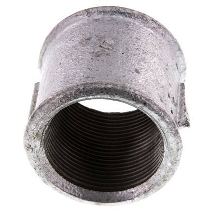 Rp 1 1/2'' Verzinktes Gusseisen Runde Muffe 25 Bar